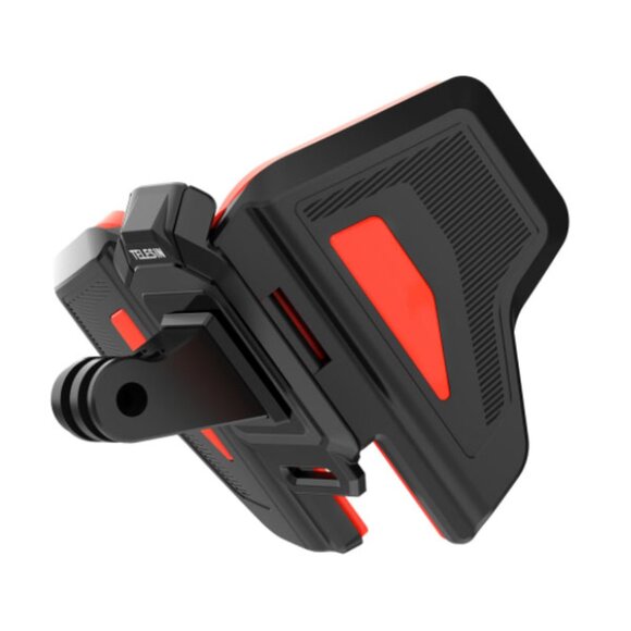 TELESIN Motorcycle Butterfly Helmet Chin Mount POV for Action Cameras - Orange - Picture 10 of 12